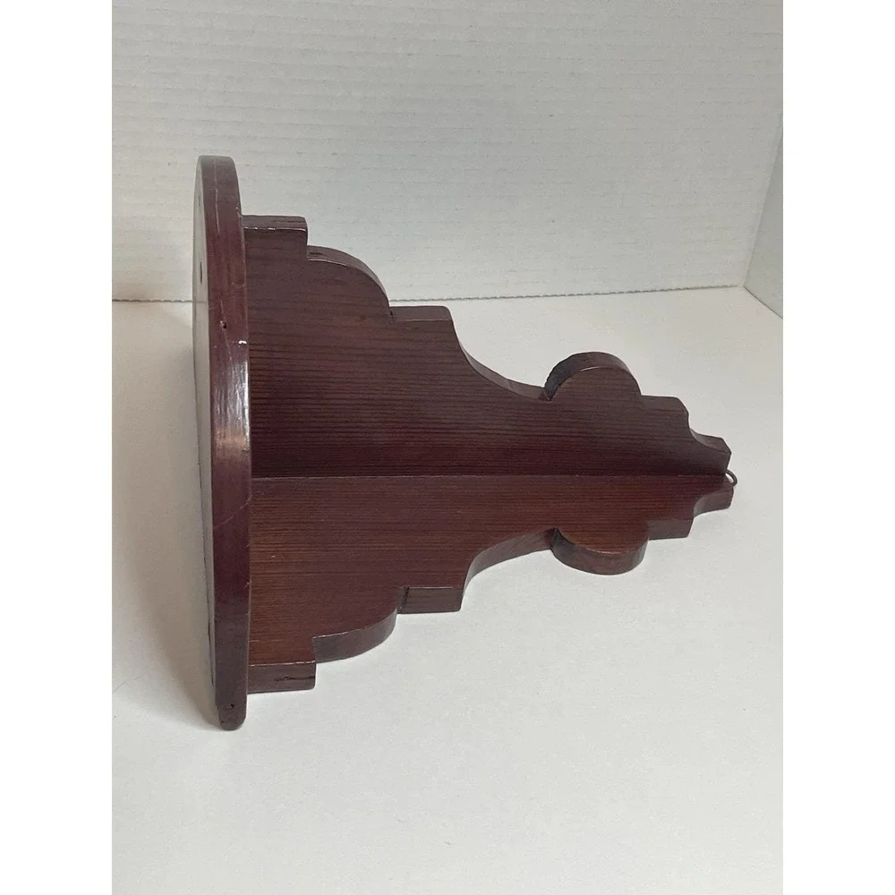Wall Gallery Shelf Scalloped Stained Photo Shelf Decor Display 9.5 X 8.5